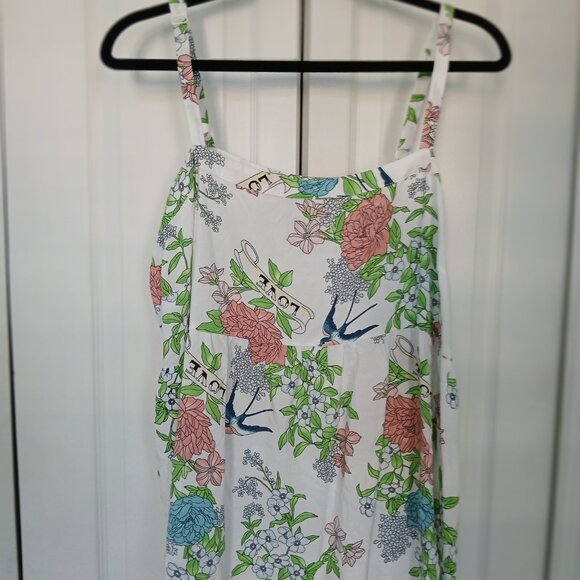 Torrid Babydoll Halter Tank Top Square Neck Challis Floral Print Multicolor- 2X - Picture 8 of 10